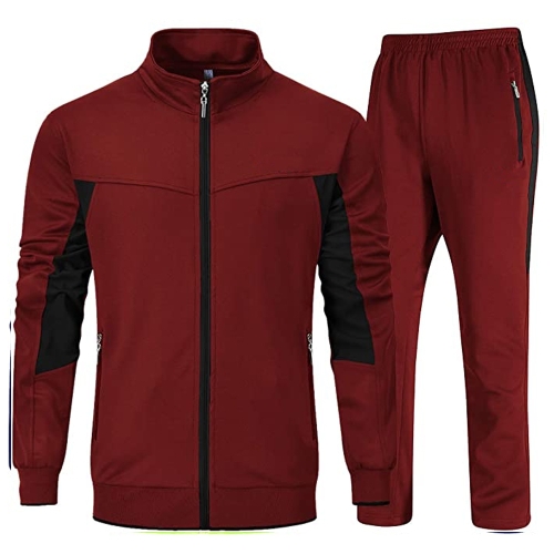 Maroon & Black Track Suit