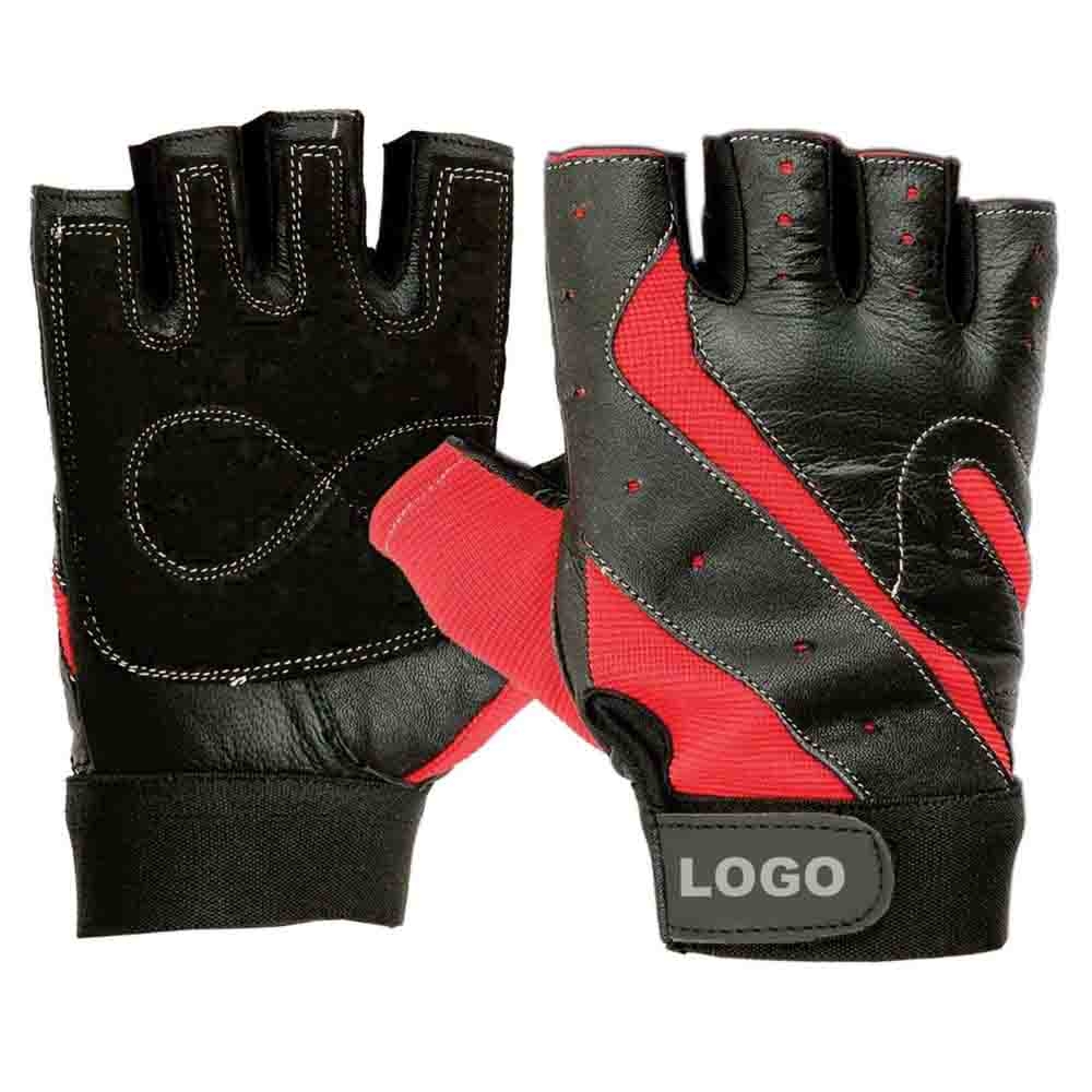 Red And Black Leather Gym Glove