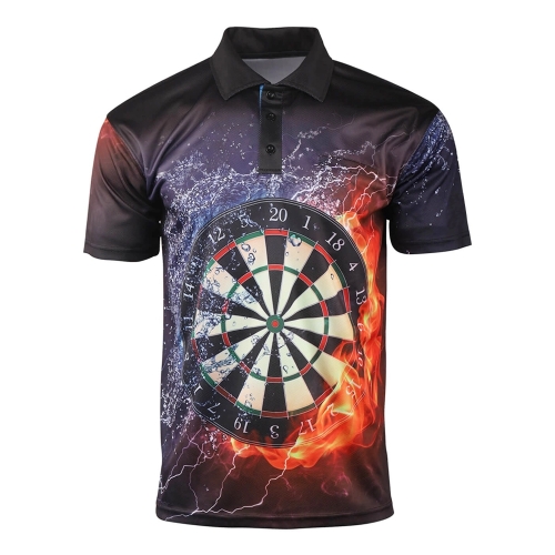 Cool 3D Fire Dart Board Print Shirt